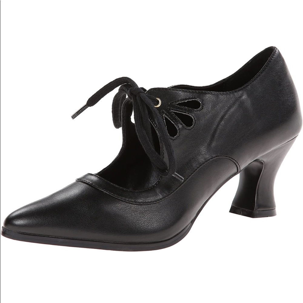 Black Victorian style heels